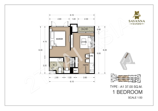 Savanna Sands Condo, Pattaya, Jomtien - photo, price, location map