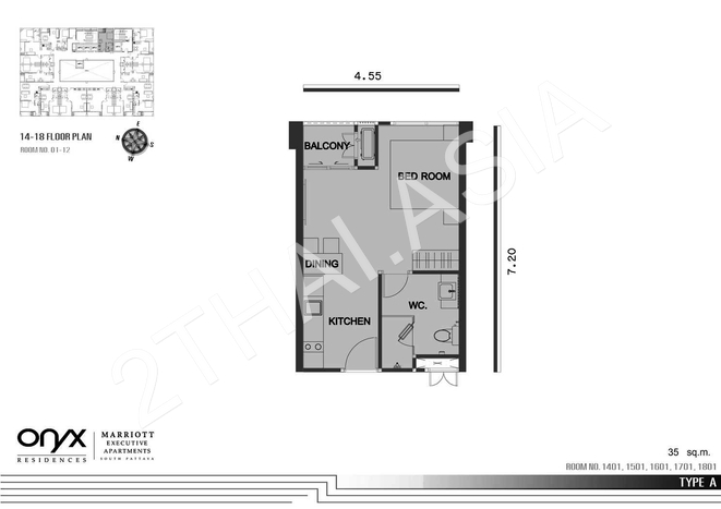 Onyx Residences & Marriott Executive Apartments, Pattaya, Pratumnak - photo, price, location map