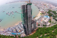 Waterfront Suites & Residences - aerial photos of construction