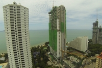 Wong Amat Tower - construction aerial pictures
