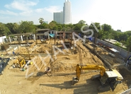 Beach 7 Condominium - aerial photos of construction site