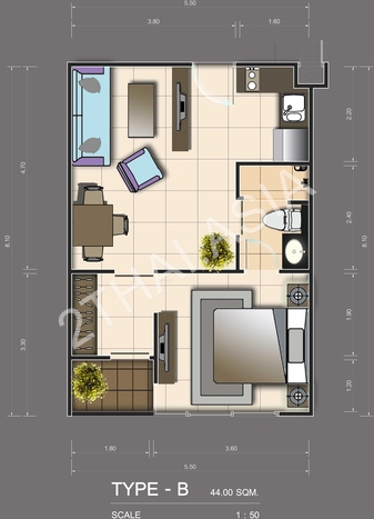 De Blue Condo 2, Pattaya, South Pattaya - photo, price, location map