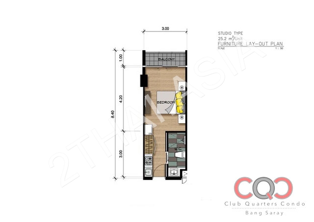 Club Quarters Condominium Bang Saray, Pattaya, Bang Saray - photo, price, location map