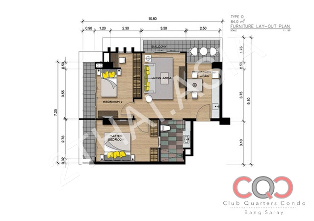 Club Quarters Condominium Bang Saray, Pattaya, Bang Saray - photo, price, location map