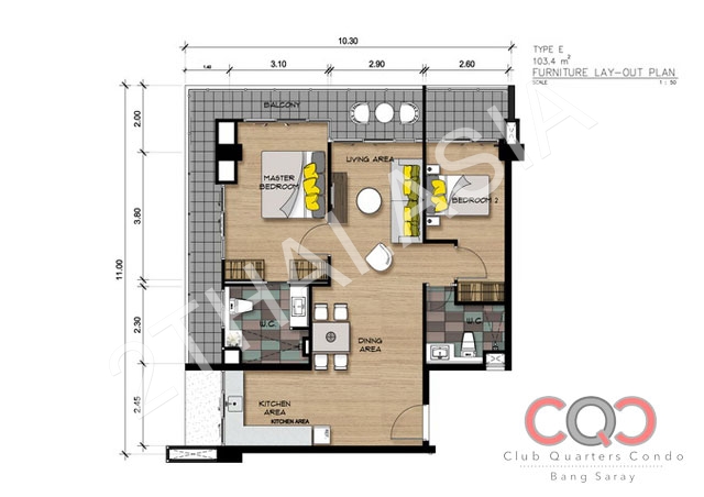 Club Quarters Condominium Bang Saray, Pattaya, Bang Saray - photo, price, location map
