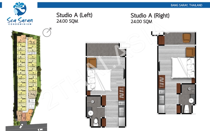 Sea Saran Condominium, Pattaya, Bang Saray - photo, price, location map