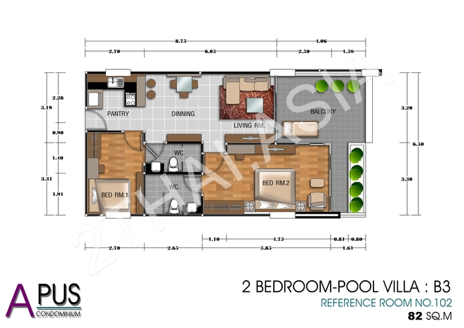 Apus Condominium, Pattaya, Central Pattaya - photo, price, location map