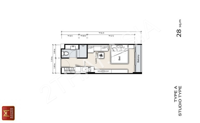 Masters Residence, Pattaya, Pratumnak - photo, price, location map
