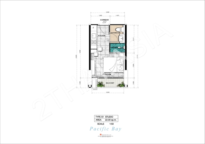 Pacific Bay, Pattaya, Jomtien - photo, price, location map