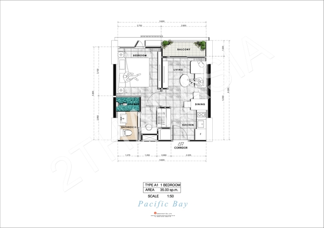 Pacific Bay, Pattaya, Jomtien - photo, price, location map
