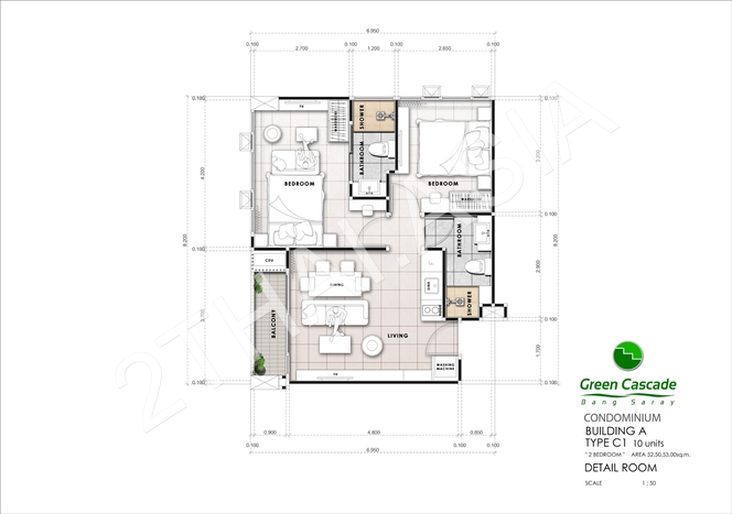 Green Cascade Condominium, Pattaya, Bang Saray - photo, price, location map