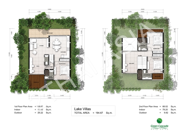 Green Cascade Villas, Pattaya, Bang Saray - photo, price, location map