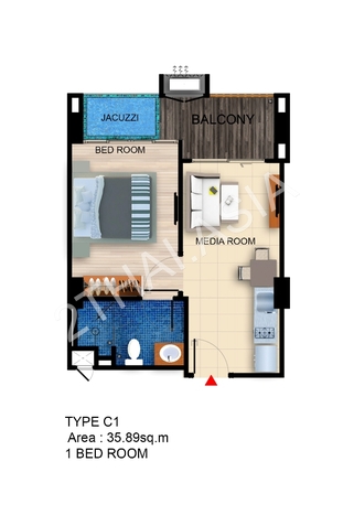 De Amber Condo Bang Saray, Pattaya, Bang Saray - photo, price, location map