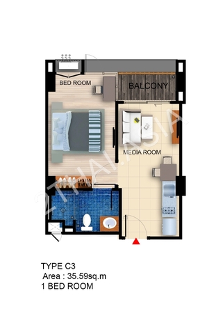 De Amber Condo Bang Saray, Pattaya, Bang Saray - photo, price, location map