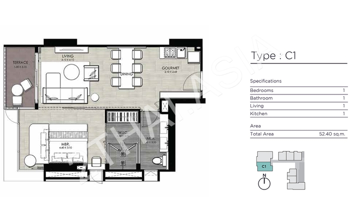 Andromeda Condominium, Pattaya, Pratumnak - photo, price, location map