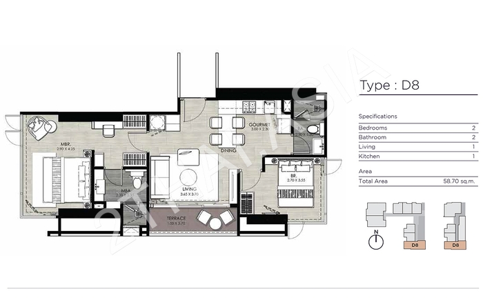 Andromeda Condominium, Pattaya, Pratumnak - photo, price, location map