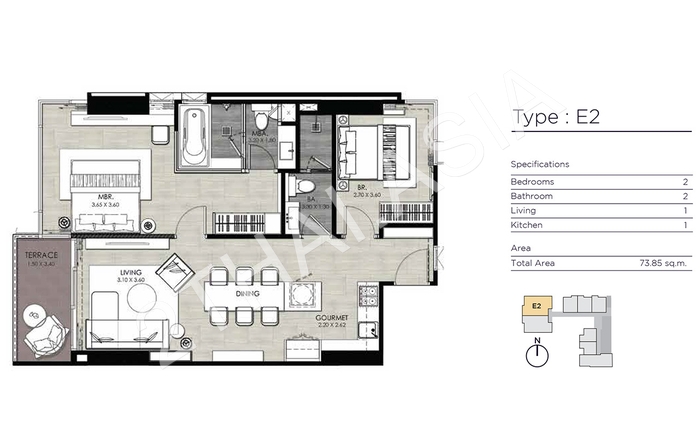 Andromeda Condominium, Pattaya, Pratumnak - photo, price, location map